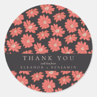 Boho Botanical Black Red Custom Wedding Gracias