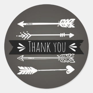 Pegatina Redonda Boho Chic Arrows | Gracias Sticker