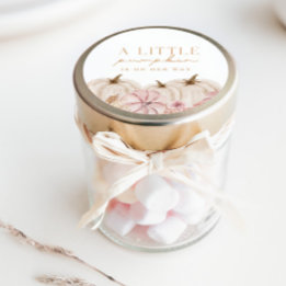 Pegatina Redonda Boho Chicas Pampas Personalizado de calabaza de hi