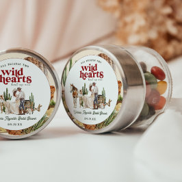 Pegatina Redonda Boho Desierto Occidental | Despedida de Soltera