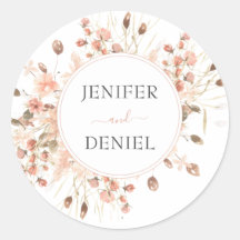 Boho Dried Watercolor Floral Boda