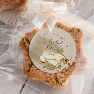 Pegatina Redonda Boho Flores Silvestres Despedida de Soltera de Oto