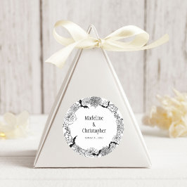 Pegatina Redonda Boho Gothic Floral Boda