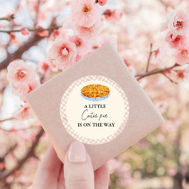 Pegatina Redonda Boho Little Cutie Pie Acción de Gracias Baby Showe