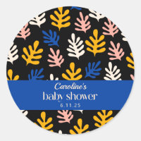 Boho Matisse Botánico Azul Cumpleaños de Bebé Pers