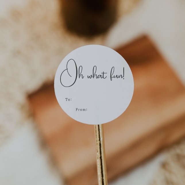 Pegatina Redonda Boho moderno Oh De Qué Diversión (Subido por el creador)