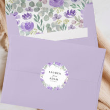 Boho Púrpura Parejas Florales Nombres Boda