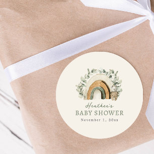 Pegatina Redonda Boho Rainbow