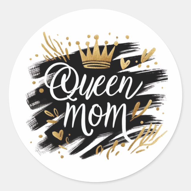 Pegatina Redonda Boho Rainbow Mama – Warm Earthy Tones Design (Anverso)