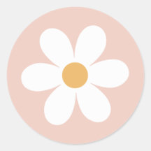 Boho rosa de la margarita retro