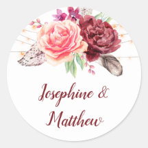 Boho Rosas Feathers Lights Boda