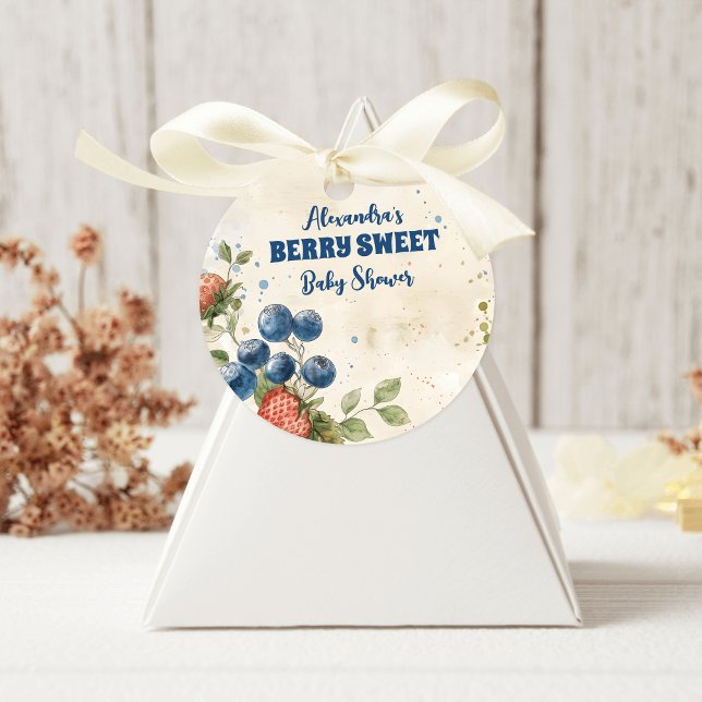 Pegatina Redonda Boho Strawberry Berry Sweet Baby Shower (Subido por el creador)