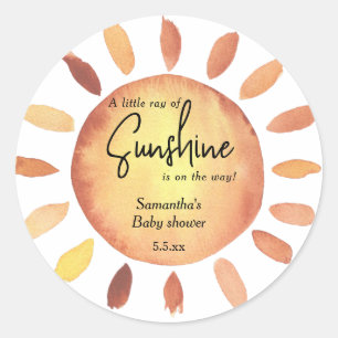 Pegatina Redonda Boho Sunshine baby