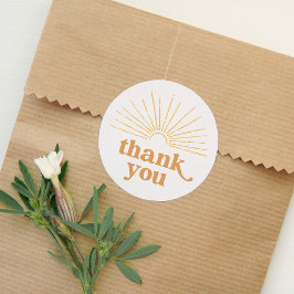 Pegatina Redonda Boho Sunshine Sun Baby Shower