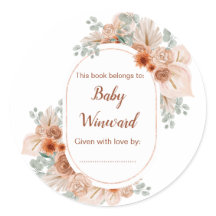 Boho Terracotta Pampas Grass Baby Shower