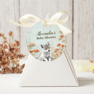Pegatina Redonda Boho Woodland Baby Shower