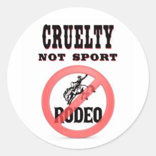 Pegatina Redonda Boicot a Rodeo
