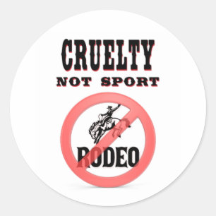 Pegatina Redonda Boicot a Rodeo
