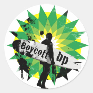 Pegatina Redonda Boicot bp