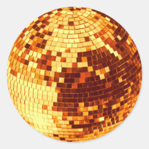 Bola de discoteca retro brillo purpurina oro cumpl