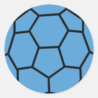 Pegatina Redonda bola de mano azul