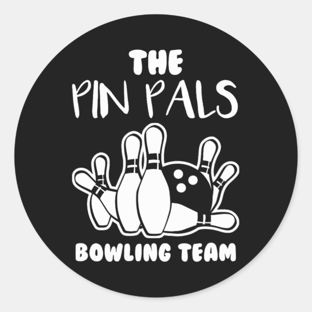 Pegatina Redonda Bola del equipo de Pin Pals (Anverso)