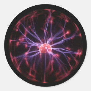 Pegatina Redonda Bola del plasma