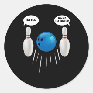 Pegatina Redonda Bola divertida - Regalo para Bowlers