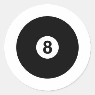 Pegatina Redonda bola ocho