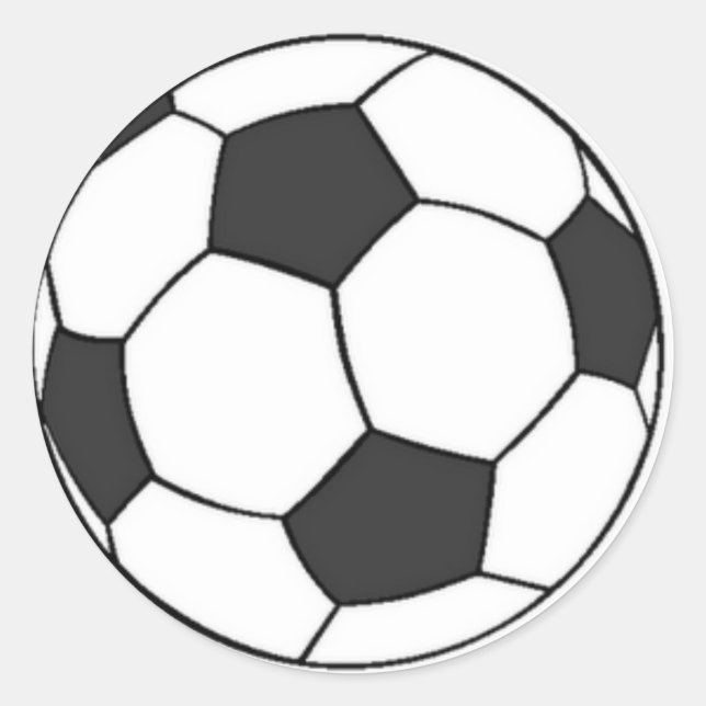 Pegatina Redonda Bola preta e branca (Anverso)