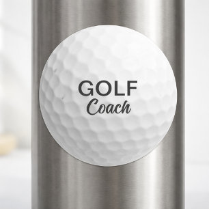 Pegatina Redonda Bola Realista   Entrenador de Golf