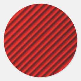 Pegatina Redonda Bola Roja Con Líneas Negras Abstract Desigt