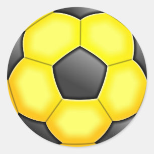 Pegatina Redonda Bolas de fútbol coloridas