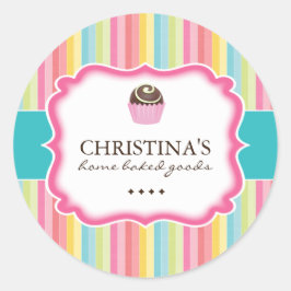 Pegatina Redonda Bolas de pasteles - Pegatinas de embalaje