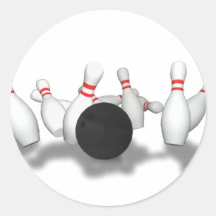 Pegatina Redonda Bolas y pines: modelo 3D: