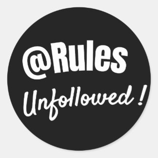 Pegatina Redonda Bold Minimalist Rebellious Quote sticker 