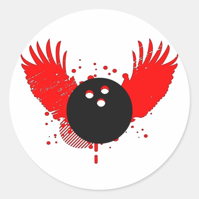 Pegatina Redonda bolera de alta fidelidad (Anverso)