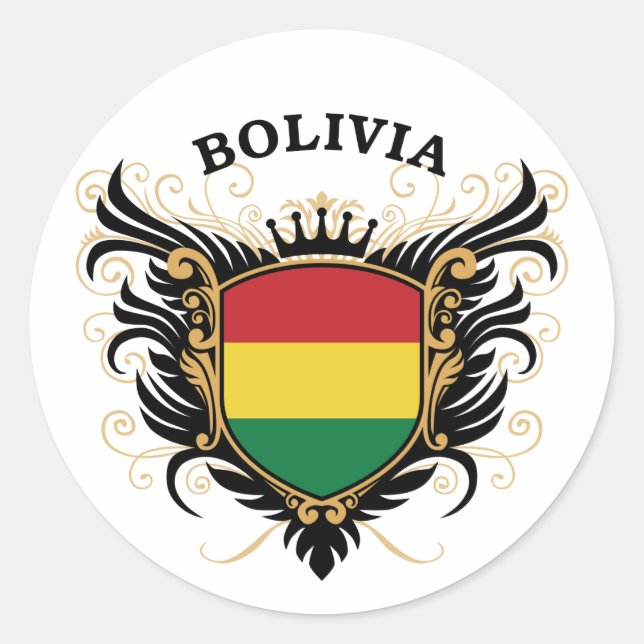 Pegatina Redonda Bolivia (Anverso)