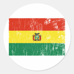 Pegatina Redonda Bolivia vintage