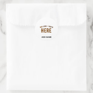 PEGATINA REDONDA BOLSA DE MARCA BLANCA DE PERSONALIZABLE MODERNO EL