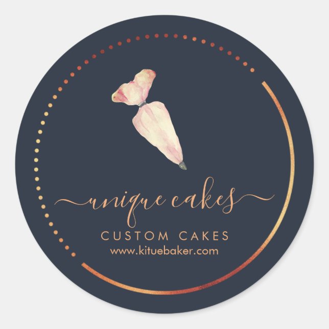 Pegatina Redonda Bolsa de tubería de la garganta de la garganta de  (Anverso)