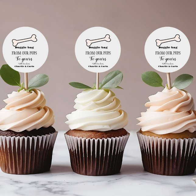 Pegatina Redonda Bolsa Doggie Dog Trate Boda Favor Bag (Subido por el creador)