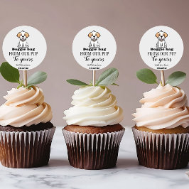 Pegatina Redonda Bolsa Doggie Dog Trate Boda Favor Bag