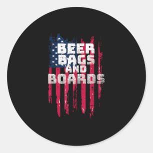 Pegatina Redonda Bolsas de abejas de Cornhole