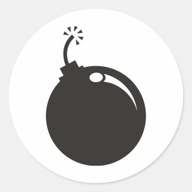 Pegatina Redonda Bomba (Anverso)
