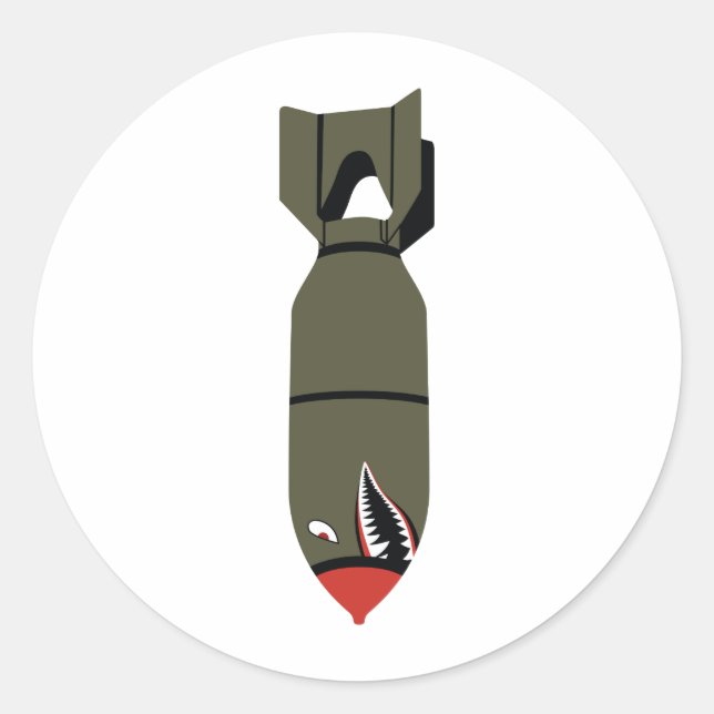 Pegatina Redonda Bomba (Anverso)