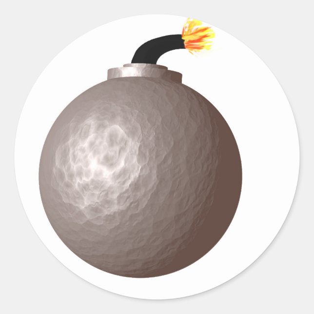 Pegatina Redonda Bomba (Anverso)