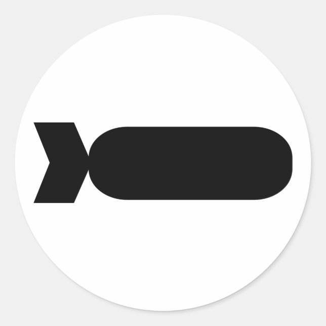 Pegatina Redonda Bomba (Anverso)