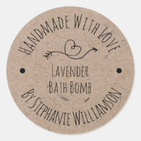 Bomba de baño de jabón hecha a mano | Papel Kraft