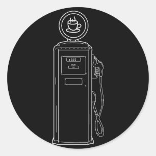Pegatina Redonda Bomba de café